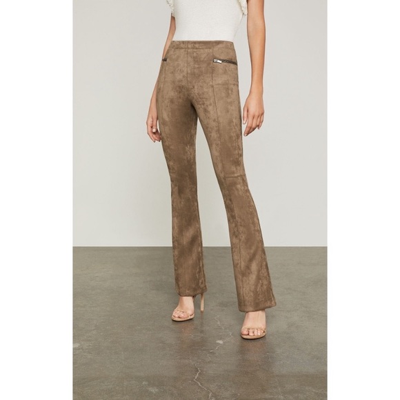 BCBG Maxazria suede flare pants NWT - Picture 1 of 8